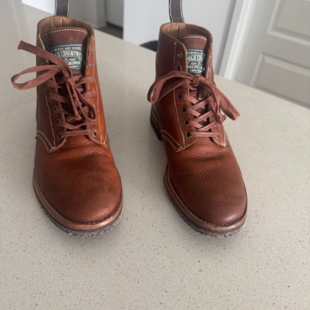 Men Polo leather boots